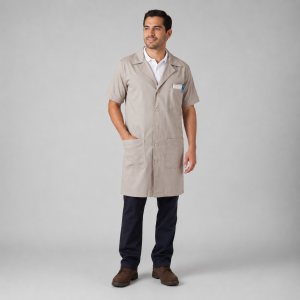 Bata clásica de gabardina para caballero