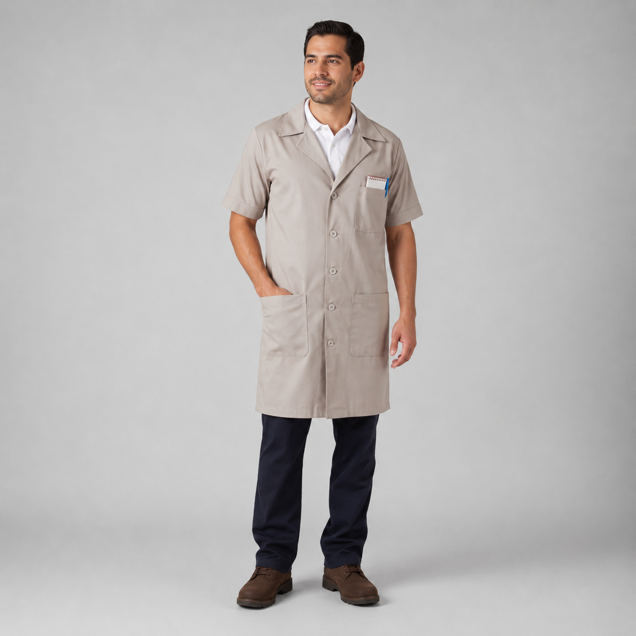Bata clásica de gabardina para caballero