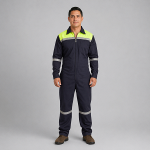 Overol industrial de seguridad con cinta reflejante