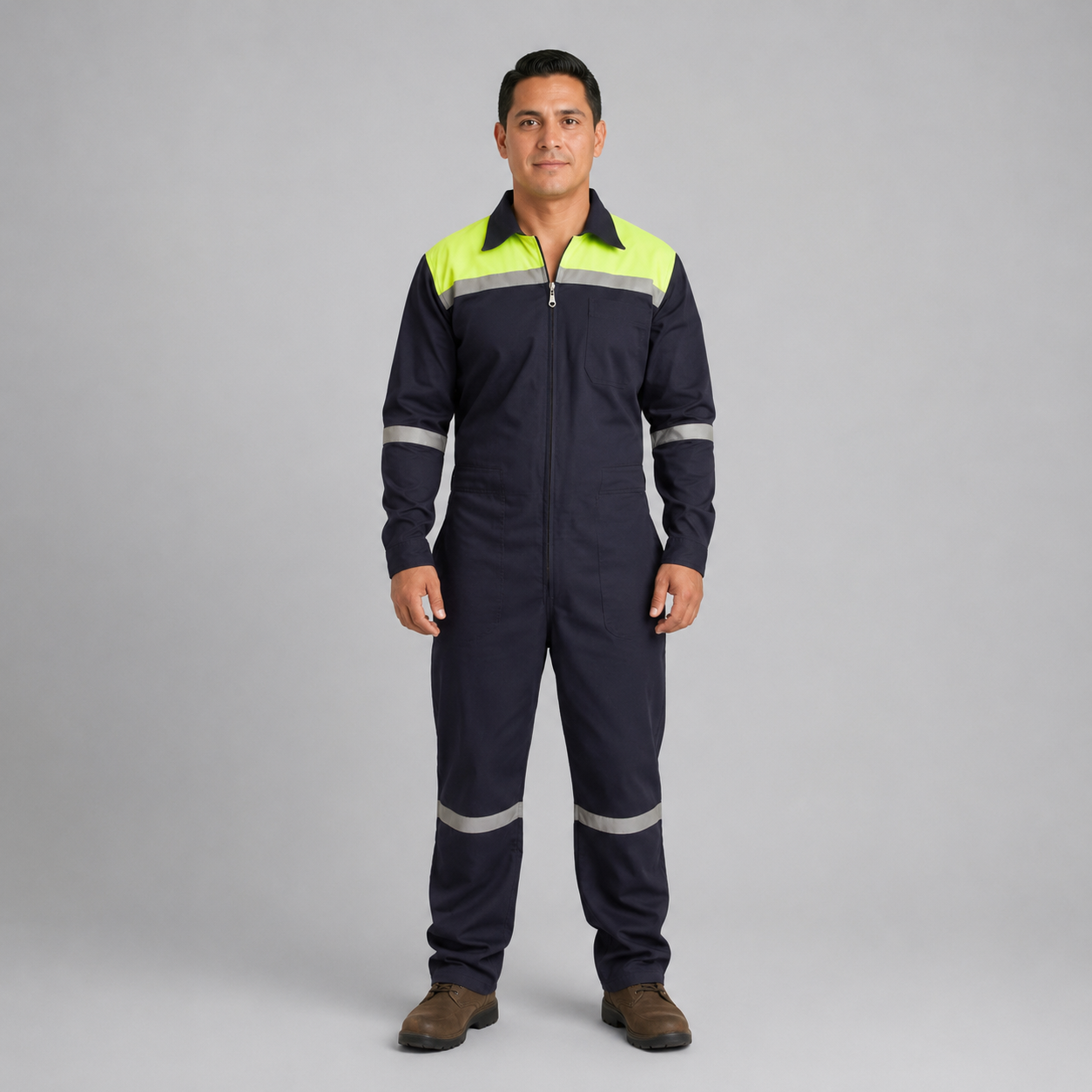 Overol industrial de seguridad con cinta reflejante