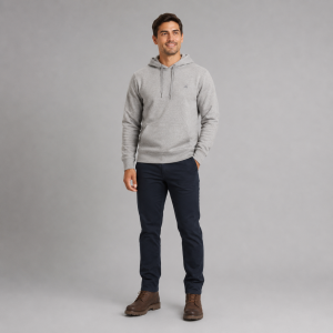 Sudadera casual con capucha y bolsa de canguro para uniforme