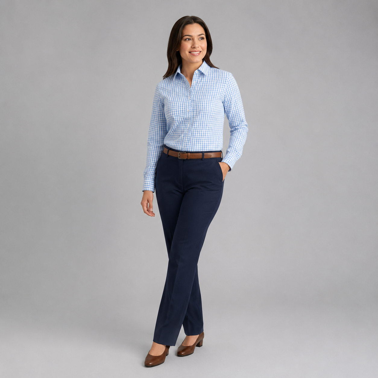Blusa premium manga larga con pinzas