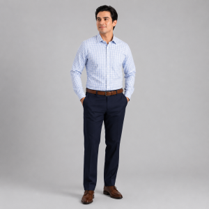 Camisa premium corporativa de manga larga para caballero